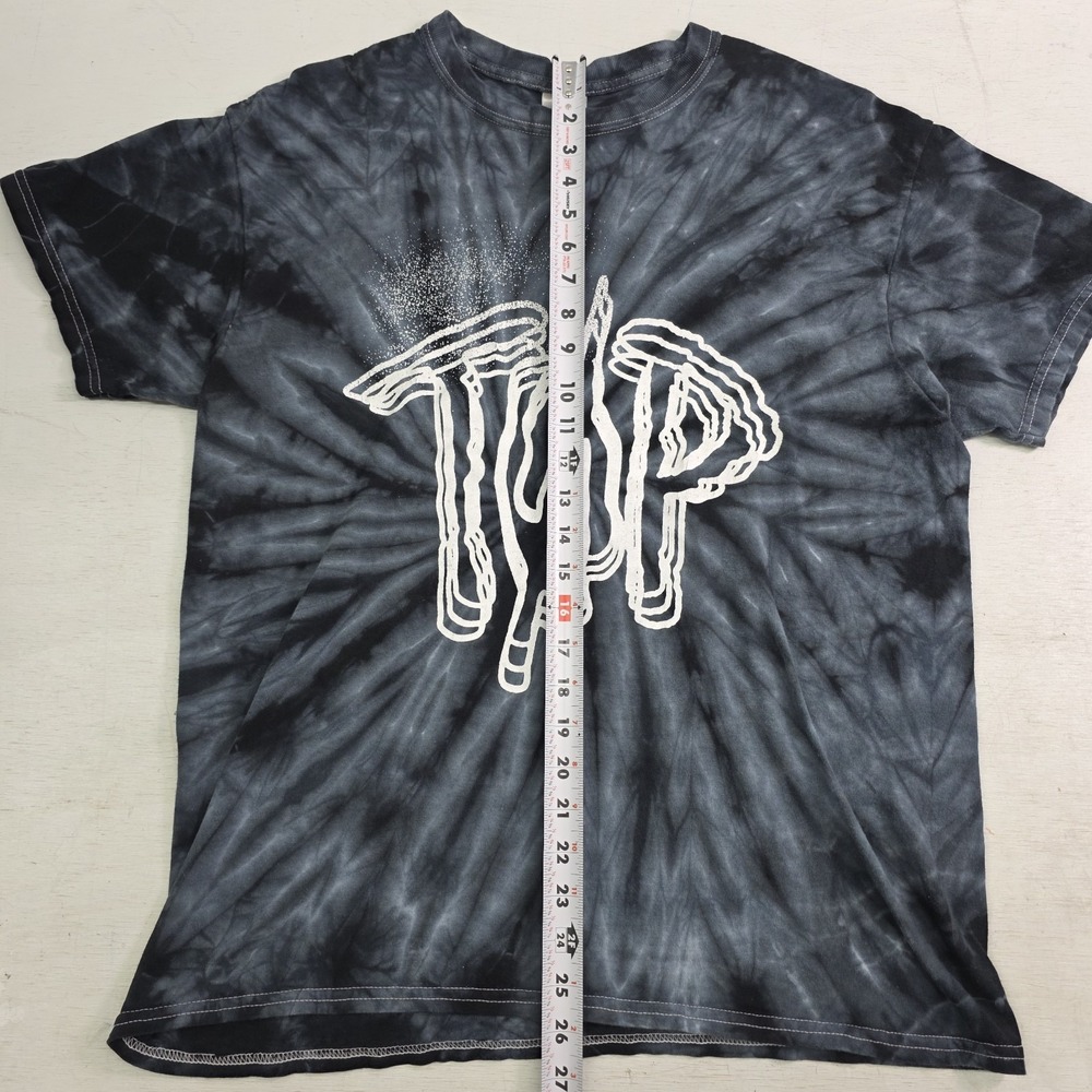 Twenty One Pilots Official TOP Logo Gray Wash Tie Dye Men's T-Shirt Sz L EUC‎ - Picture 5 of 6